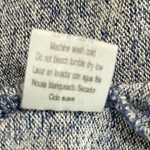 Women Sweatshirt Large Hoodie Blue Long Sleeve Hi-Low Poof New York - Picture 11 of 13